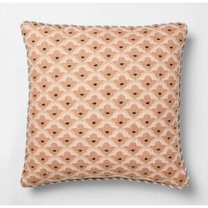 Square Geo Pattern with Striped Piping Peach Threshold Design with Studio McGee